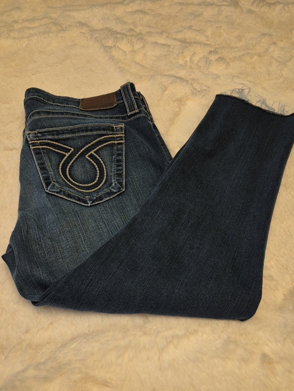Big Star Maddie Skinny Raw Hem 25" L. 32 Waist. Vintage Collection(#1751A)